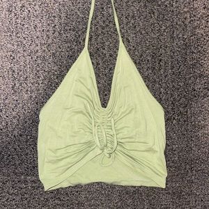 pacsun halter top with front scrunch